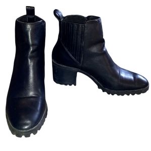 Zara Basic Women's Black Leather Boots